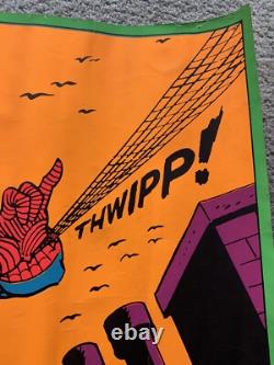 Vintage Spiderman Marvel Third Eye Black Light Poster 4016 Gil Kane Used Damage