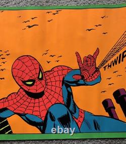 Vintage Spiderman Marvel Third Eye Black Light Poster 4016 Gil Kane Used Damage