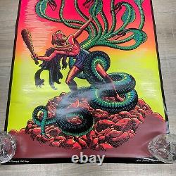 Vintage Steele Savage Hercules And The Hydra Black Light Poster