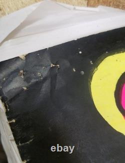 Vintage Stern Graphics Psychedelic Blacklight Poster Hearts Flowers 1960s 23x35