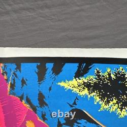 Vintage Sunrise Skier Black light Poster by AA Sales NOS 35x23 Snow Ski 1970s