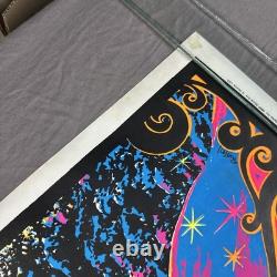 Vintage Sunrise Skier Black light Poster by AA Sales NOS 35x23 Snow Ski 1970s