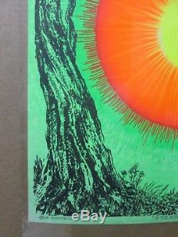 Vintage Synthetic trips In the Morning Black Light Poster 1969 In#G443