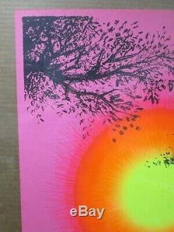 Vintage Synthetic trips In the evening Black Light Poster 1970 In#G4070