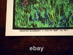 Vintage THE AMERICANS Poster Native Buffalo Houston Blacklight 60s 70s Buffalo