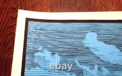 Vintage THE AMERICANS Poster Native Buffalo Houston Blacklight 60s 70s Buffalo