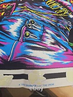 Vintage The Crow Brandon Lee #1682 Flocked Velvet Blacklight Poster 1995 Scorpio