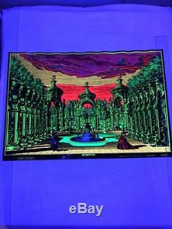 Vintage The Garden Blacklight Poster Funky Features Sausalito 19x27 Psychedelic