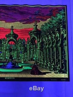 Vintage The Garden Blacklight Poster Funky Features Sausalito 19x27 Psychedelic