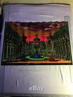 Vintage The Garden Blacklight Poster Funky Features Sausalito 19x27 Psychedelic