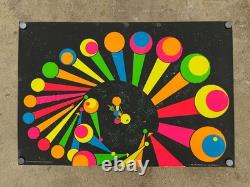 Vintage Third Eye NY Blacklight Poster Space Station #750 Walter Bomar 1968