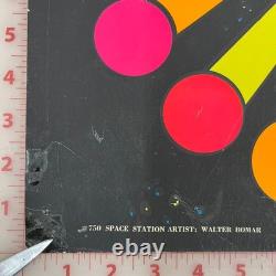 Vintage Third Eye NY Blacklight Poster Space Station #750 Walter Bomar 1968