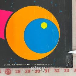 Vintage Third Eye NY Blacklight Poster Space Station #750 Walter Bomar 1968