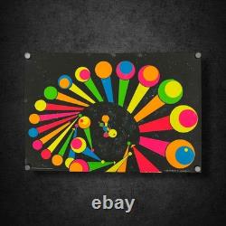 Vintage Third Eye NY Blacklight Poster Space Station #750 Walter Bomar 1968