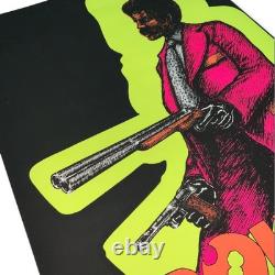 Vintage Trouble Man Poster Black Light Reactive Geo Stowe Jr 1973 One Stop 23x35