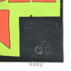 Vintage Trouble Man Poster Black Light Reactive Geo Stowe Jr 1973 One Stop 23x35