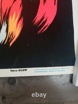 Vintage Velva-glow blacklight poster, Satan's Den PP-489 Rare Htf Read Desc