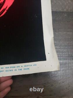 Vintage Velva-glow blacklight poster, Satan's Den PP-489 Rare Htf Read Desc