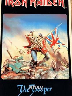 Vintage Velvet Blacklight Neon Poster Funky Enterprises IRON MAIDEN The Trooper