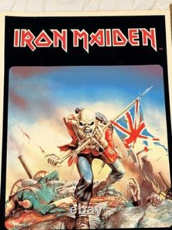 Vintage Velvet Blacklight Neon Poster Funky Enterprises IRON MAIDEN The Trooper