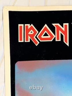 Vintage Velvet Blacklight Neon Poster Funky Enterprises IRON MAIDEN The Trooper