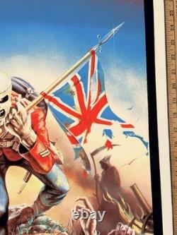 Vintage Velvet Blacklight Neon Poster Funky Enterprises IRON MAIDEN The Trooper
