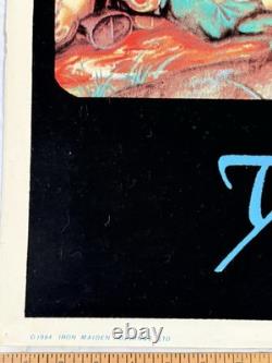 Vintage Velvet Blacklight Neon Poster Funky Enterprises IRON MAIDEN The Trooper