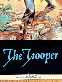 Vintage Velvet Blacklight Neon Poster Funky Enterprises IRON MAIDEN The Trooper