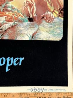 Vintage Velvet Blacklight Neon Poster Funky Enterprises IRON MAIDEN The Trooper
