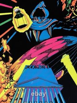 Vintage Velvet Blacklight Neon Poster LED ZEPPELIN 1980 SCORPIO POSTERS