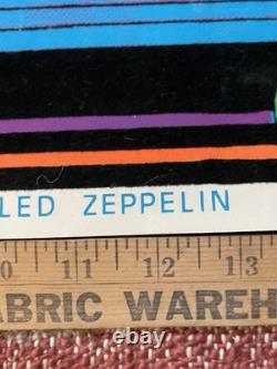 Vintage Velvet Blacklight Neon Poster LED ZEPPELIN 1980 SCORPIO POSTERS