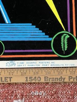 Vintage Velvet Blacklight Neon Poster LED ZEPPELIN 1980 SCORPIO POSTERS
