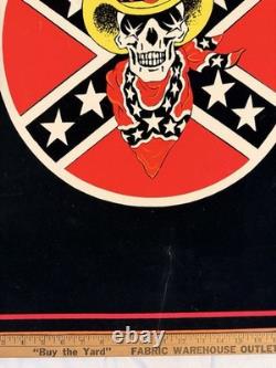 Vintage Velvet Blacklight Neon Poster LYNYRD SKYNYRD Funky Enterprises 1980 CUT