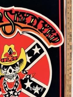 Vintage Velvet Blacklight Neon Poster LYNYRD SKYNYRD Funky Enterprises 1980 CUT
