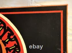 Vintage Velvet Blacklight Neon Poster LYNYRD SKYNYRD Funky Enterprises 1980 CUT
