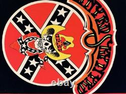 Vintage Velvet Blacklight Neon Poster LYNYRD SKYNYRD Funky Enterprises 1980 CUT