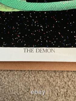 Vintage Velvet Blacklight Poster The Demon Psychedelic Decor Thought Factory1974