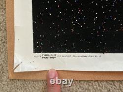 Vintage Velvet Blacklight Poster The Demon Psychedelic Decor Thought Factory1974