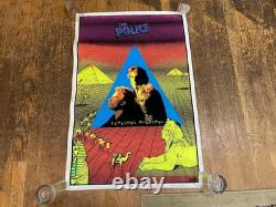 Vintage Velvet Police Blacklight Neon Poster Zenyatta Mondatta 1983 Roxanne