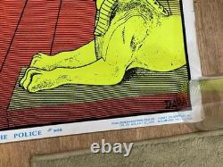 Vintage Velvet Police Blacklight Neon Poster Zenyatta Mondatta 1983 Roxanne