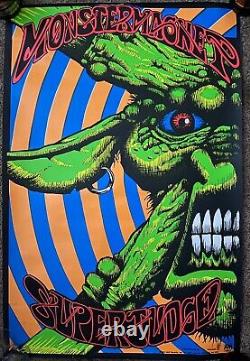Vintage Very Hard To Find Frank Kozik MONSTER MAGNET Black Light Poster