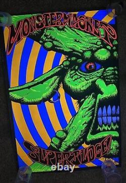 Vintage Very Hard To Find Frank Kozik MONSTER MAGNET Black Light Poster