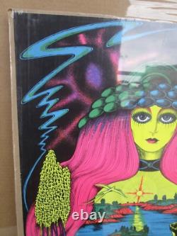 Vintage Virgin waters black light Poster 1971 Saladin 19708