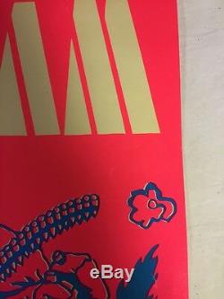 Vintage Visit Vietnam Anti War Blacklight Poster 1970's Original RARE 21x33