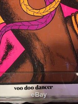 Vintage Voo Doo Dancer Blacklight Poster 1970's 23x35 Nude Afro AA Sales PP144