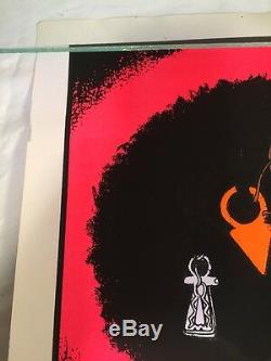 Vintage Voo Doo Dancer Blacklight Poster 1970's 23x35 Nude Afro AA Sales PP144