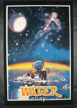 Vintage WATER blacklight poster Psychedelic LAUREL & HARDY Gemini Rising NOS
