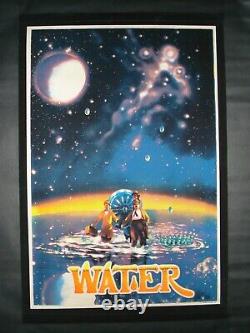 Vintage WATER blacklight poster Psychedelic LAUREL & HARDY Gemini Rising NOS