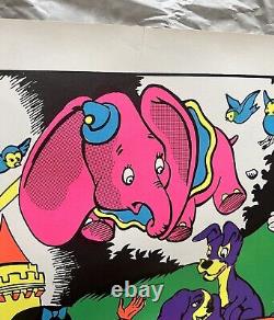 Vintage Wally Wood Disney Orgy Blacklight Neon Poster 1967