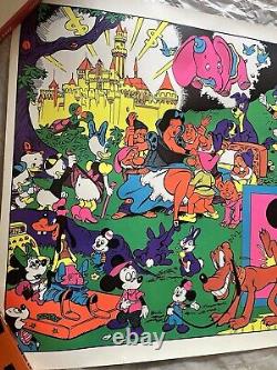 Vintage Wally Wood Disney Orgy Blacklight Neon Poster 1967
